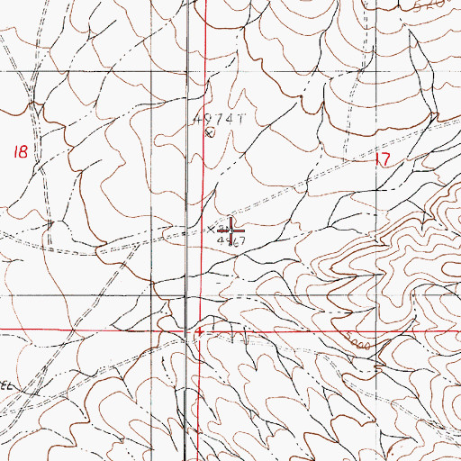 Topographic Map of Sheep Ranch Canyon, NV
