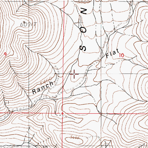 Topographic Map of Sheep Ranch Flat, NV