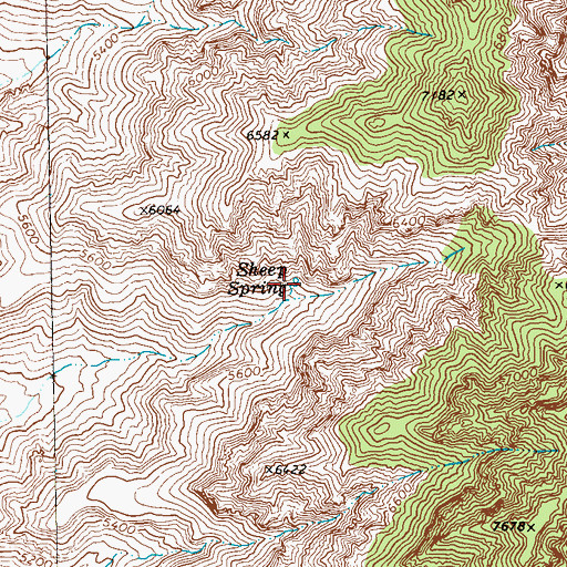 Topographic Map of Sheep Spring, NV