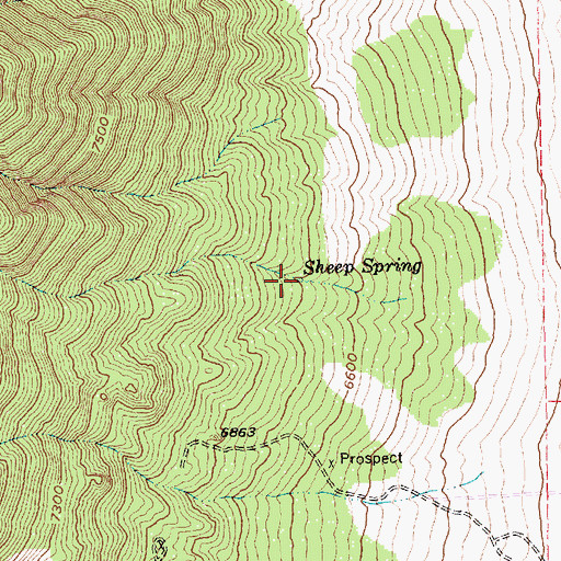 Topographic Map of Sheep Spring, NV
