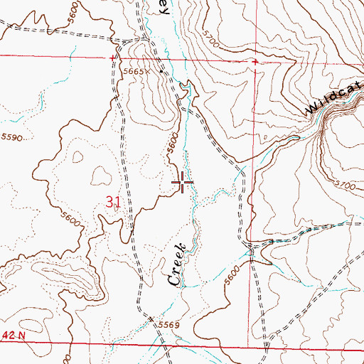 Topographic Map of Shoestring Valley, NV