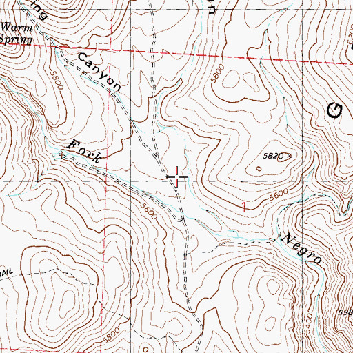 Topographic Map of Shovel Spring Canyon, NV