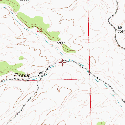 Topographic Map of Silver Creek, NV