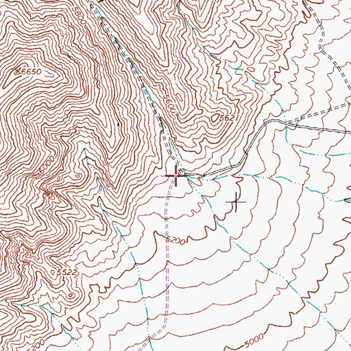 Topographic Map of Silver Dyke Canyon, NV