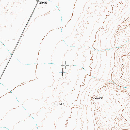 Topographic Map of Silver Hill Canyon, NV