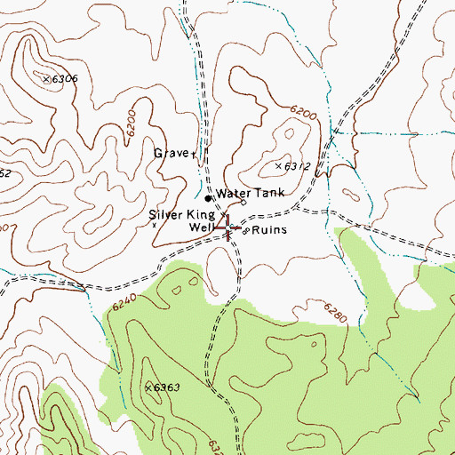 Topographic Map of Silver King Well, NV