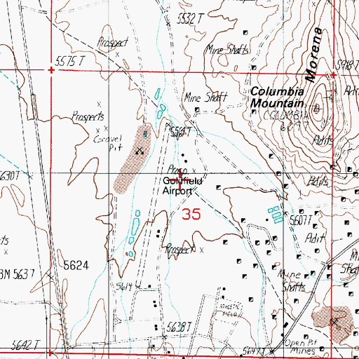 Topographic Map of Silver Pick Mine, NV
