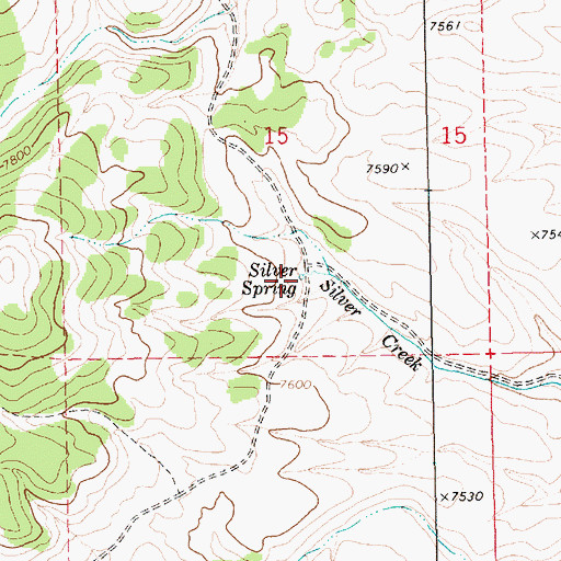 Topographic Map of Silver Spring, NV