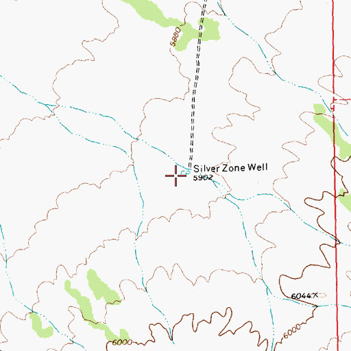 Topographic Map of Silver Zone Well, NV