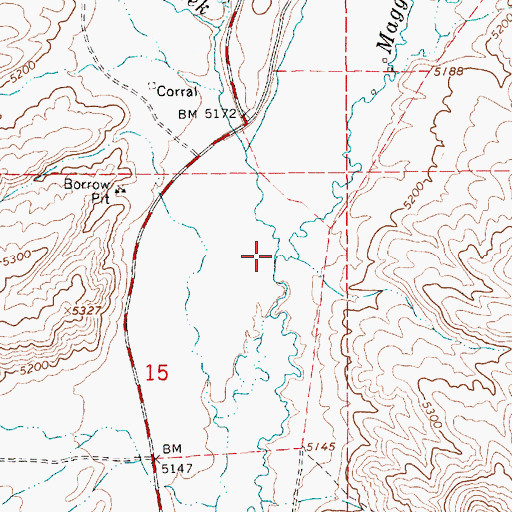 Topographic Map of Simon Creek, NV