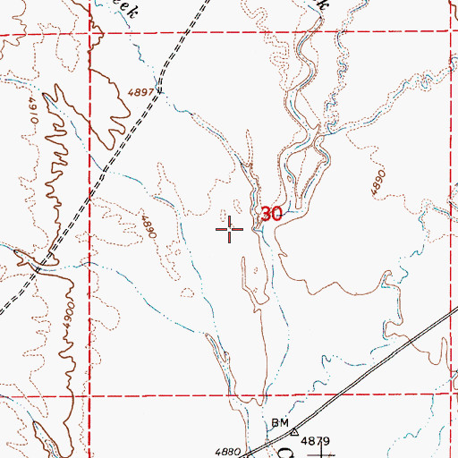 Topographic Map of Sixmile Creek, NV