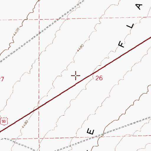 Topographic Map of Sixmile Flat, NV