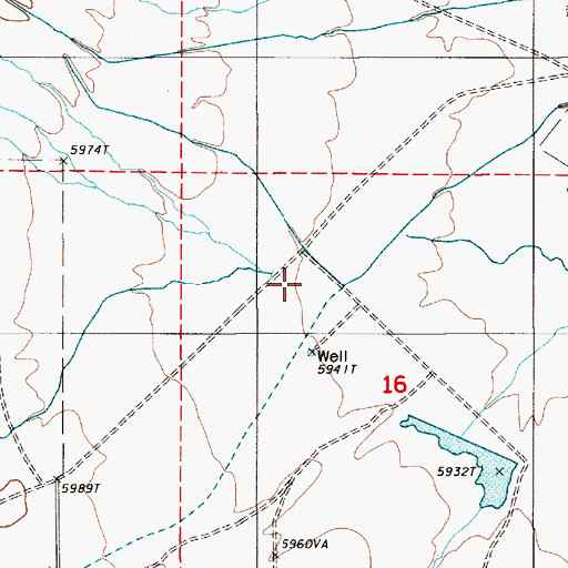 Topographic Map of Skull Creek, NV