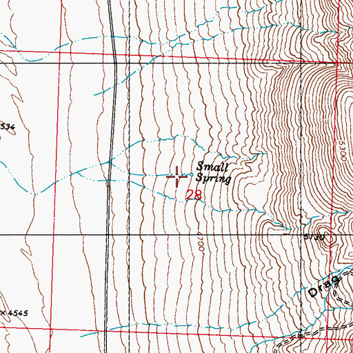 Topographic Map of Small Spring, NV