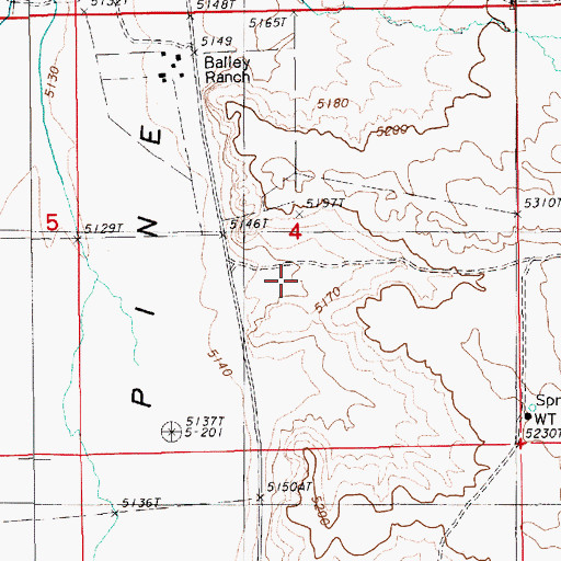 Topographic Map of Smith Creek, NV