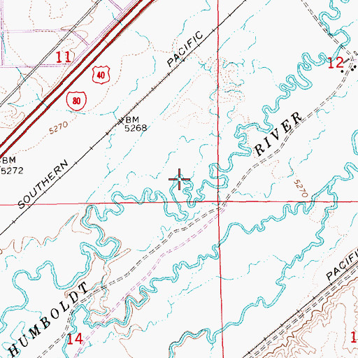 Topographic Map of Smith Creek, NV