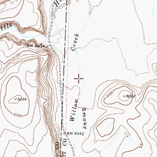 Topographic Map of Smoky Canyon, NV