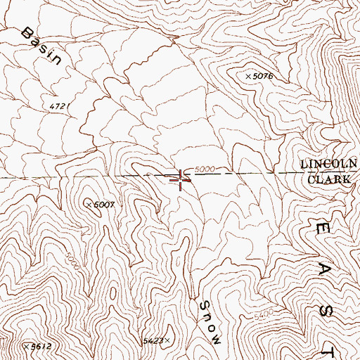 Topographic Map of Snow Canyon, NV