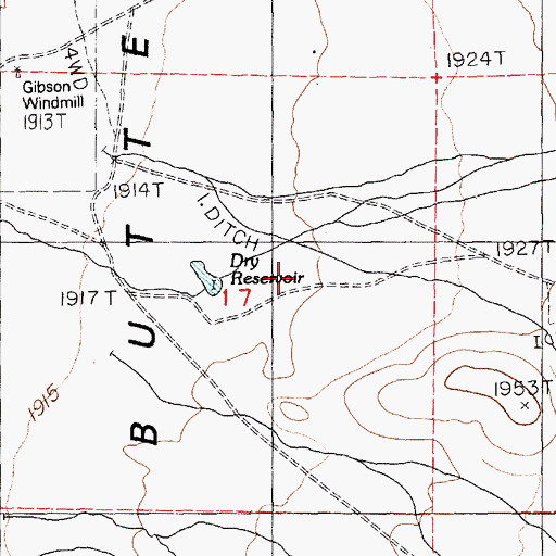 Topographic Map of Snow Creek, NV