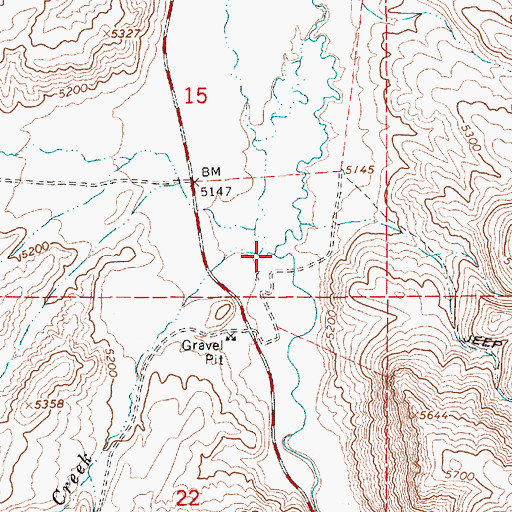 Topographic Map of Soap Creek, NV