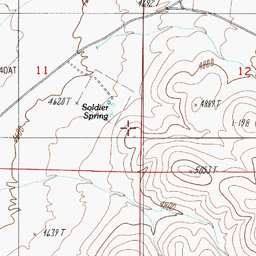 Topographic Map of Soldier Spring, NV