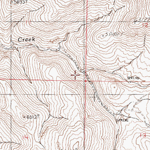 Topographic Map of South Branch Maggie Creek, NV