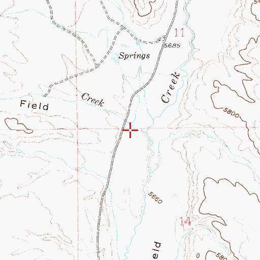 Topographic Map of South Creek, NV