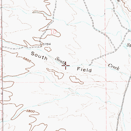 Topographic Map of South Field, NV