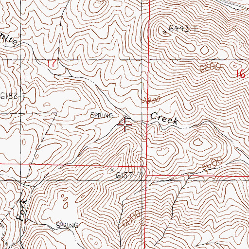 Topographic Map of South Fork Granite Creek, NV