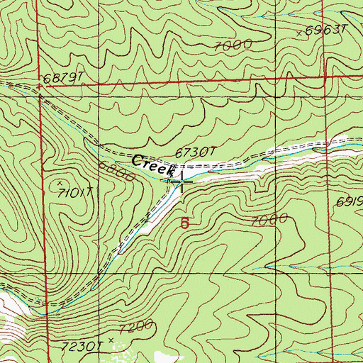 Topographic Map of South Fork Lexington Creek, NV