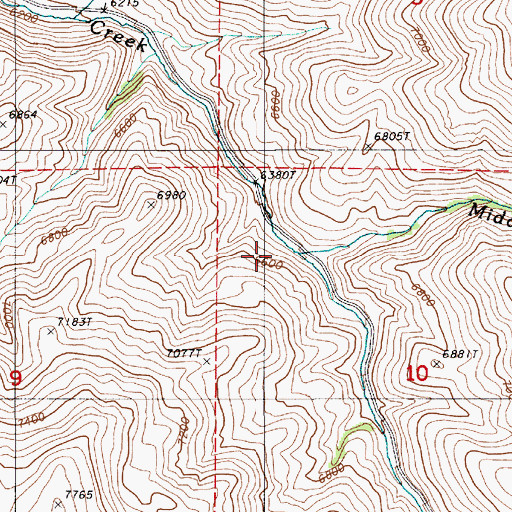 Topographic Map of South Fork Mill Creek, NV
