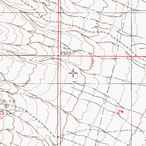 Topographic Map of South Hog Canyon, NV
