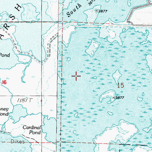 Topographic Map of South Lead Lake, NV