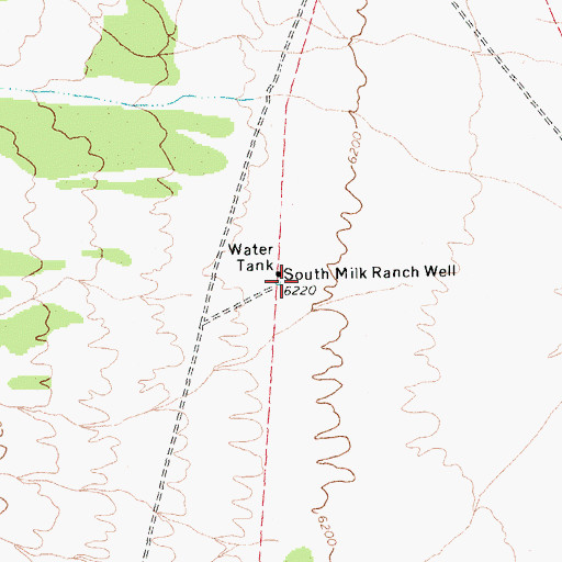 Topographic Map of South Milk Ranch Well, NV