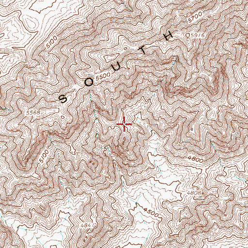 Topographic Map of South Ridge, NV