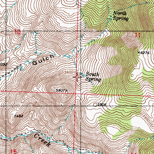 Topographic Map of South Spring, NV