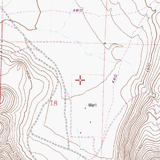 Topographic Map of Spanish Springs Canyon, NV