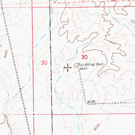 Topographic Map of Spratling Well, NV