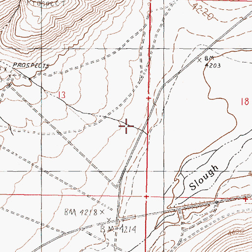 Topographic Map of Spring Canyon, NV