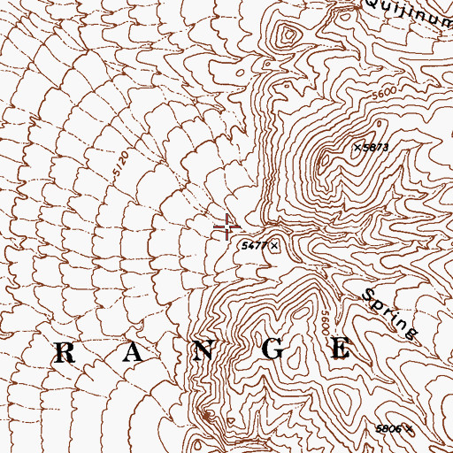 Topographic Map of Spring Canyon, NV