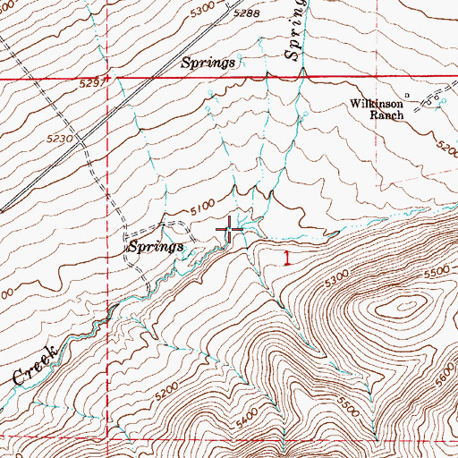 Topographic Map of Spring Creek, NV