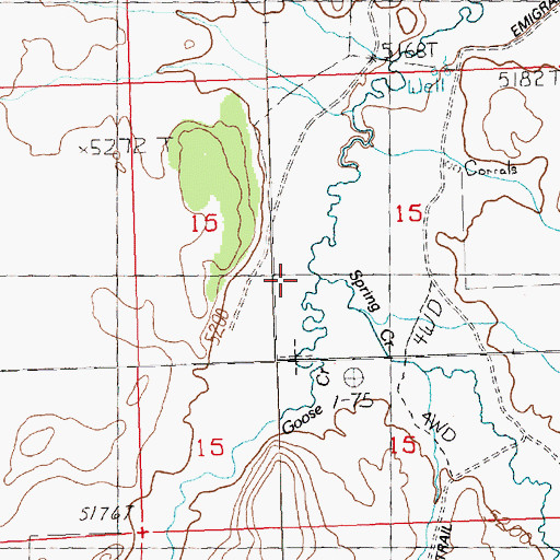 Topographic Map of Spring Creek, NV