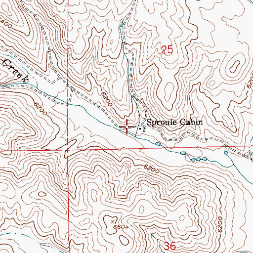 Topographic Map of Sproule Cabin, NV