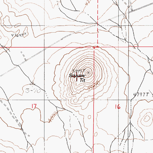 Topographic Map of Squaw Tit, NV