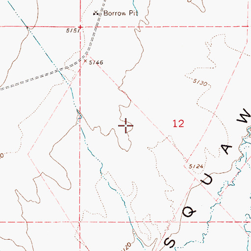 Topographic Map of Squaw Valley, NV