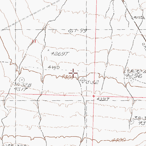 Topographic Map of Stag Canyon, NV