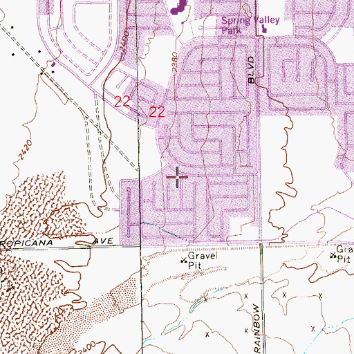 Topographic Map of Stardust International Raceway, NV
