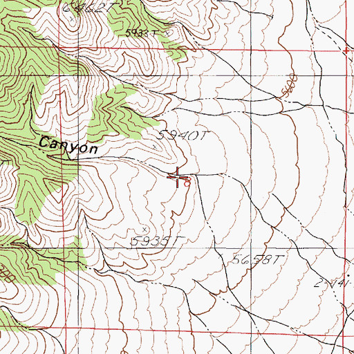 Topographic Map of Starr Canyon, NV