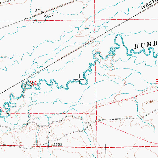 Topographic Map of Starr Creek, NV