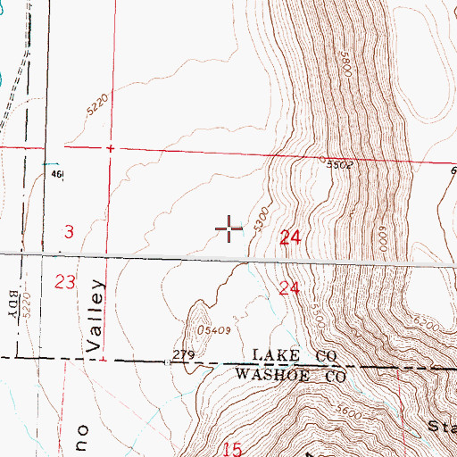 Topographic Map of State Line Canyon, OR
